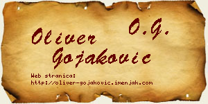 Oliver Gojaković vizit kartica